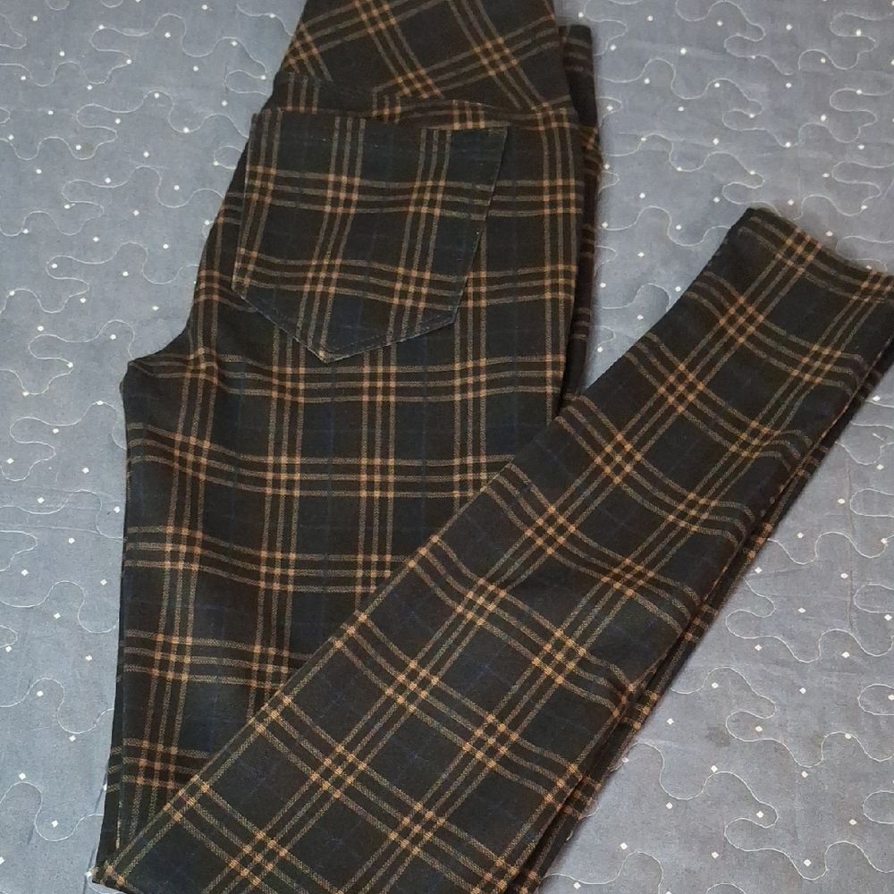 SO High Rise Ponte Plaid Leggings size XS